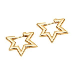 Gold Plated Star Hoops